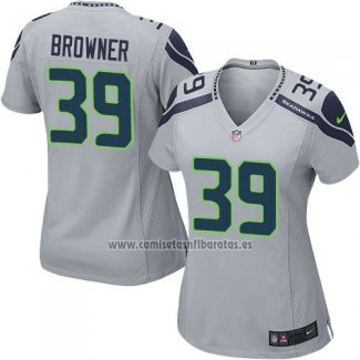 Camiseta NFL Game Mujer Seattle Seahawks Browner Gris