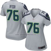 Camiseta NFL Game Mujer Seattle Seahawks Ifedi Gris
