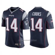 Camiseta NFL Game New England Patriots 14 Brandin Cooks Azul