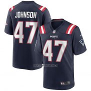 Camiseta NFL Game New England Patriots Jakob Johnson Azul