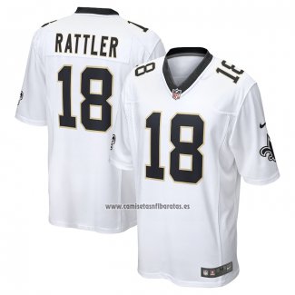 Camiseta NFL Game New Orleans Saints Spencer Rattler 2024 NFL Draft Blanco