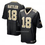 Camiseta NFL Game New Orleans Saints Spencer Rattler Negro