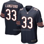 Camiseta NFL Game Nino Chicago Bears Langford Blanco Negro