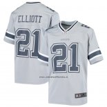 Camiseta NFL Game Nino Dallas Cowboys Ezekiel Elliott Inverted Gris
