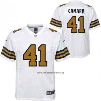 Camiseta NFL Game Nino New Orleans Saints Alvin Kamara Blanco Color Rush