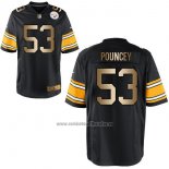 Camiseta NFL Gold Game Pittsburgh Steelers Pouncey Negro