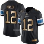 Camiseta NFL Gold Legend Detroit Lions Kerley Negro