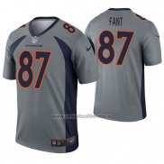 Camiseta NFL Legend Denver Broncos 87 Noah Fant Inverted Gris