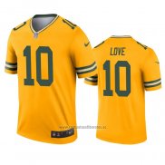 Camiseta NFL Legend Green Bay Packers Jordan Love Inverted Oro
