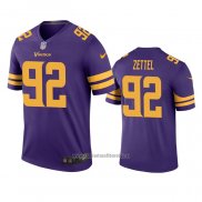 Camiseta NFL Legend Minnesota Vikings Anthony Zettel Violeta Color Rush