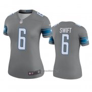 Camiseta NFL Legend Mujer Detroit Lions D'andre Swift Gris Color Rush