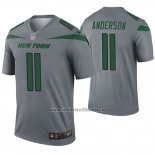 Camiseta NFL Legend New York Jets 11 Robby Anderson Inverted Gris
