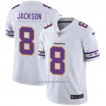 Camiseta NFL Limited Baltimore Ravens Jackson Team Logo Fashion Blanco