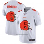 Camiseta NFL Limited Cleveland Browns Mayfield Logo Dual Overlap Blanco