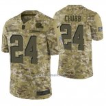 Camiseta NFL Limited Cleveland Browns Nick Chubb 2018 Salute To Service Camuflaje