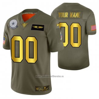 Camiseta NFL Limited Dallas Cowboys Personalizada 2019 Salute To Service Verde