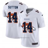 Camiseta NFL Limited Denver Broncos Sutton Logo Dual Overlap Blanco