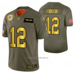 Camiseta NFL Limited Green Bay Packers Aaron Rodgers 2019 Salute To Service Verde