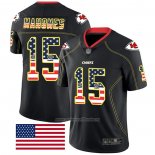 Camiseta NFL Limited Kansas City Chiefs Mahomes Rush USA Flag Negro