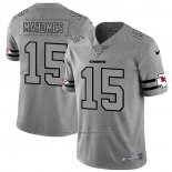 Camiseta NFL Limited Kansas City Chiefs Mahomes Team Logo Gridiron Gris