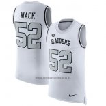 Camiseta NFL Limited Las Vegas Raiders Sin Mangas 52 Mack Blanco