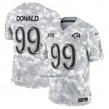 Camiseta NFL Limited Los Angeles Rams Aaron Donald 2024 Salute To Service Retired Gris
