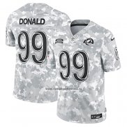 Camiseta NFL Limited Los Angeles Rams Aaron Donald 2024 Salute To Service Retired Gris