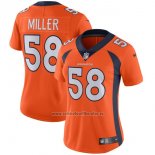 Camiseta NFL Limited Mujer Denver Broncos 58 Miller Naranja