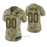 Camiseta NFL Limited Mujer Green Bay Packers Personalizada 2018 Salute To Service Verde