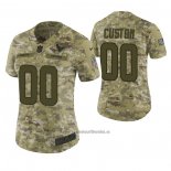 Camiseta NFL Limited Mujer Houston Texans Personalizada 2018 Salute To Service Verde