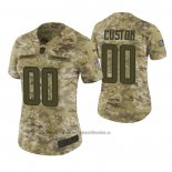 Camiseta NFL Limited Mujer Los Angeles Chargers Personalizada 2018 Salute To Service Verde