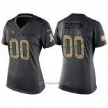 Camiseta NFL Limited Mujer New York Giants Personalizada 2016 Salute To Service Negro