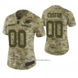 Camiseta NFL Limited Mujer San Francisco 49ers Personalizada 2018 Salute To Service Verde
