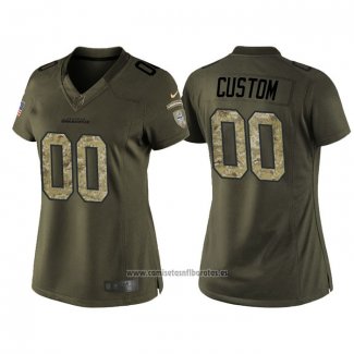 Camiseta NFL Limited Mujer Seattle Seahawks Personalizada Salute To Service Verde