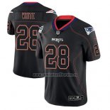 Camiseta NFL Limited New England Patriots James Blanco Negro Color Rush 2018 Lights Out