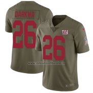 Camiseta NFL Limited New York Giants 26 Orleans Darkwa Olive Stitched 2017 Salute To Service