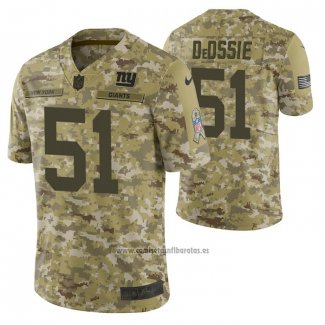 Camiseta NFL Limited New York Giants 51 Zak Deossie 2018 Salute To Service Camuflaje