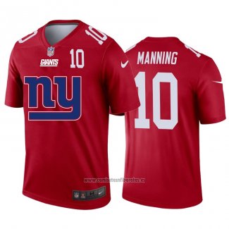 Camiseta NFL Limited New York Giants Manning Big Logo Number Rojo