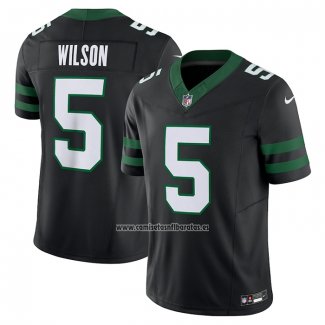 Camiseta NFL Limited New York Jets Garrett Wilson Alterno Vapor F.U.S.E. Legacy Negro