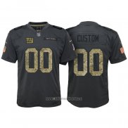 Camiseta NFL Limited Nino New York Giants Personalizada 2016 Salute To Service Negro