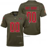 Camiseta NFL Limited Nino Tampa Bay Buccaneers Personalizada Salute To Service Verde