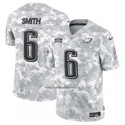 Camiseta NFL Limited Philadelphia Eagles DeVonta Smith 2024 Salute To Service Gris