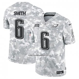 Camiseta NFL Limited Philadelphia Eagles DeVonta Smith 2024 Salute To Service Gris