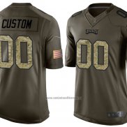 Camiseta NFL Limited Philadelphia Eagles Personalizada Salute To Service Verde2