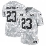 Camiseta NFL Limited San Francisco 49ers Christian McCaffrey 2024 Salute To Service Gris
