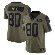 Camiseta NFL Limited San Francisco 49ers Jerry Rice 2021 Salute To Service Retired Verde