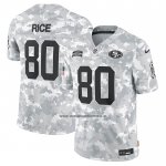 Camiseta NFL Limited San Francisco 49ers Jerry Rice 2024 Salute To Service Retired Gris