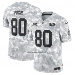 Camiseta NFL Limited San Francisco 49ers Jerry Rice 2024 Salute To Service Retired Gris