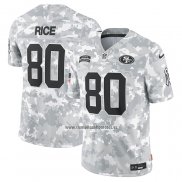 Camiseta NFL Limited San Francisco 49ers Jerry Rice 2024 Salute To Service Retired Gris