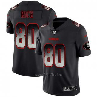 Camiseta NFL Limited San Francisco 49ers Rice Smoke Fashion Negro